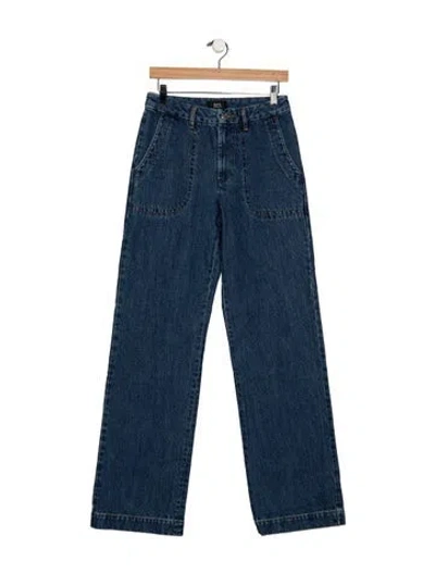 Pre-owned A.p.c. Mid-rise Straight Leg Jeans In Blue
