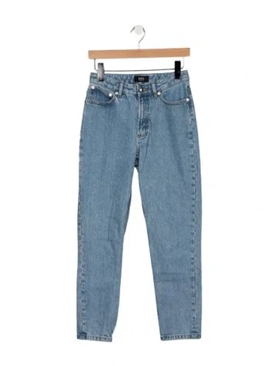 Pre-owned A.p.c. Mid-rise Straight Leg Jeans In Blue