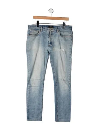 Pre-owned A.p.c. Mid-rise Straight Leg Jeans In Blue