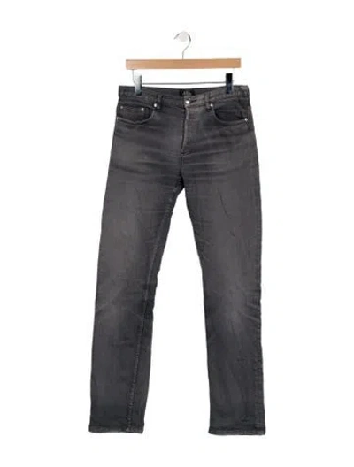Pre-owned A.p.c. Mid-rise Straight Leg Jeans In Blue/grey