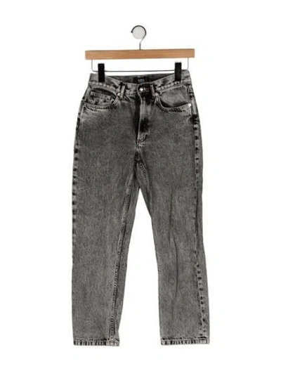 Pre-owned Apc Mid-rise Straight Leg Jeans In Gray