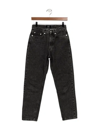 Pre-owned A.p.c. Mid-rise Straight Leg Jeans In Gray