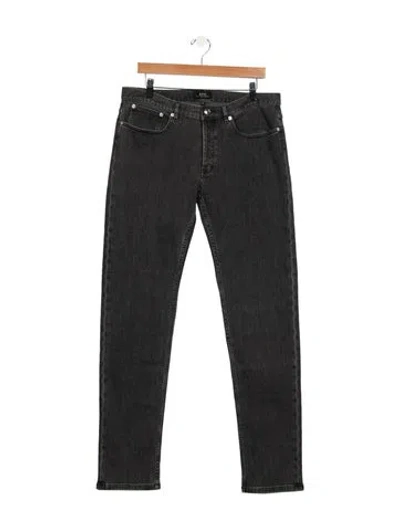 Pre-owned Apc Mid-rise Straight Leg Jeans In Gray