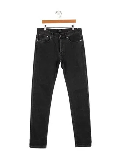 Pre-owned Apc Mid-rise Straight Leg Jeans In Gray