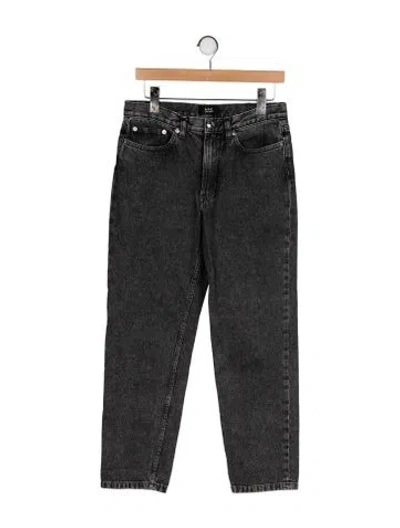 Pre-owned A.p.c. Mid-rise Straight Leg Jeans In Gray