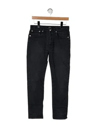 Pre-owned Apc Mid-rise Straight Leg Jeans In Gray