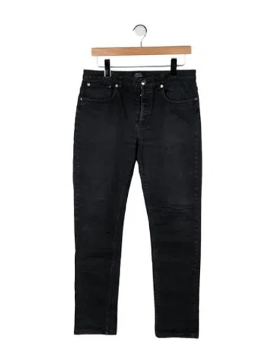 Pre-owned A.p.c. Mid-rise Straight Leg Jeans In Gray