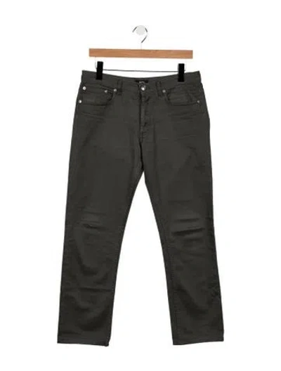 Pre-owned A.p.c. Mid-rise Straight Leg Jeans In Gray