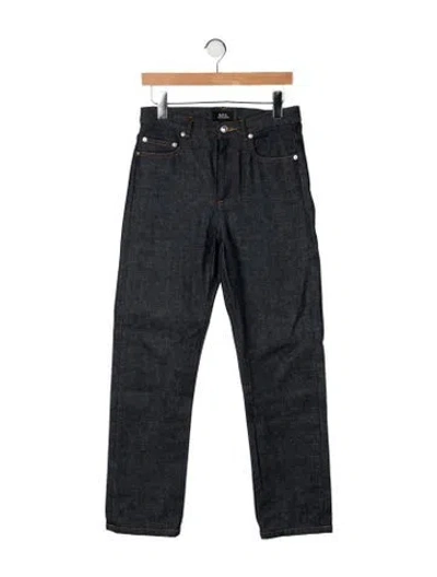 Pre-owned A.p.c. Mid-rise Straight Leg Jeans In Grey