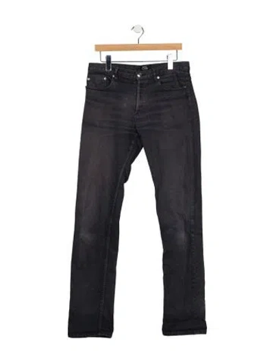 Pre-owned A.p.c. Mid-rise Straight Leg Jeans In Grey