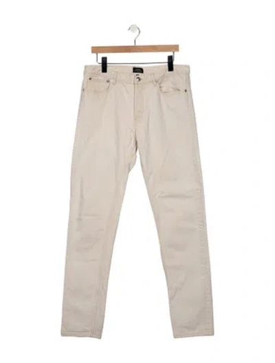 Pre-owned Apc Mid-rise Straight Leg Jeans In Neutral