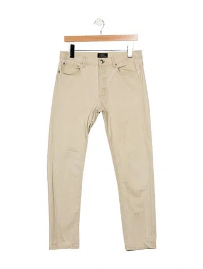 Pre-owned Apc Mid-rise Straight Leg Jeans In Neutral