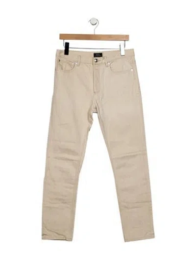 Pre-owned Apc Mid-rise Straight Leg Jeans In Neutral