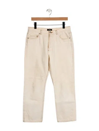 Pre-owned A.p.c. Mid-rise Straight Leg Jeans In Neutral