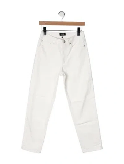 Pre-owned A.p.c. Mid-rise Straight Leg Jeans In Neutral