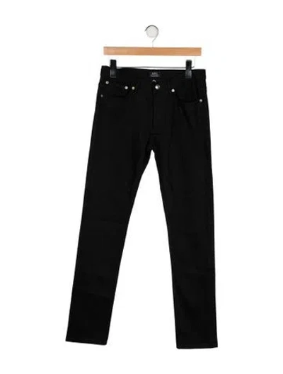 Pre-owned Apc Mid-rise Straight Leg Jeans W/ Tags In Black