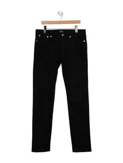 Pre-owned A.p.c. Mid-rise Straight Leg Jeans W/ Tags In Black