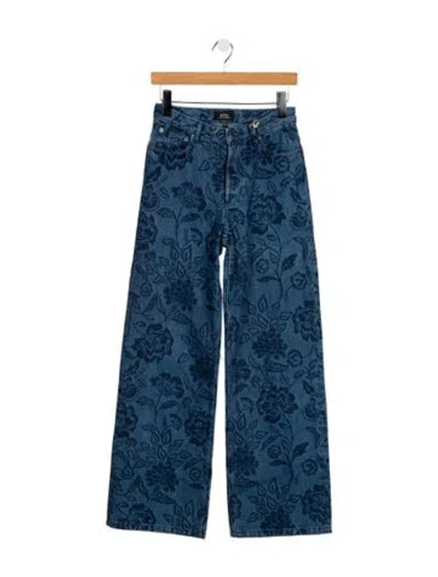 Pre-owned A.p.c. Mid-rise Straight Leg Jeans W/ Tags In Blue