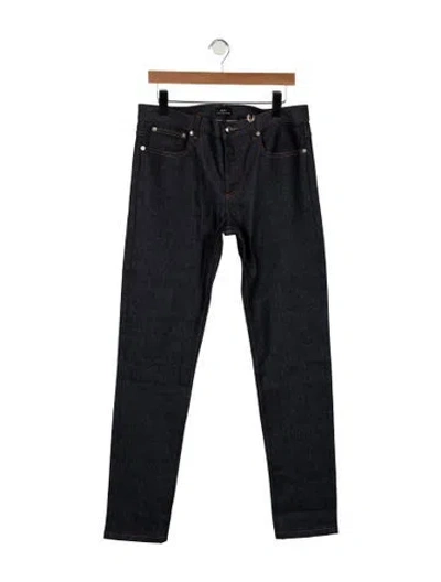Pre-owned A.p.c. Mid-rise Straight Leg Jeans W/ Tags In Blue