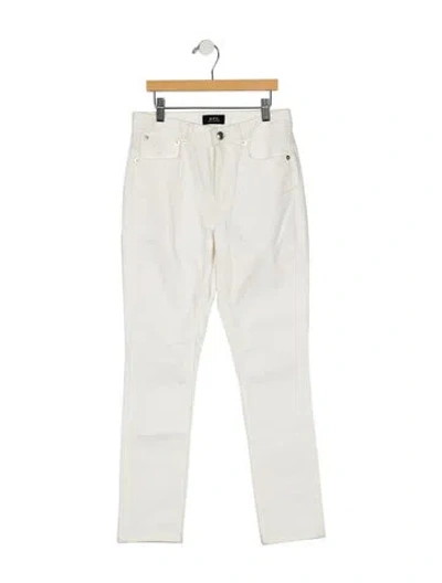 Pre-owned Apc Mid-rise Straight Leg Jeans In White