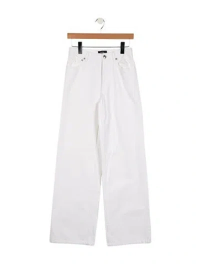 Pre-owned A.p.c. Mid-rise Straight Leg Jeans In White