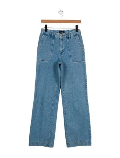 Pre-owned Apc Mid-rise Wide Leg Jeans In Blue