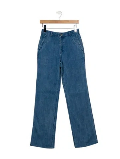 Pre-owned Apc Mid-rise Wide Leg Jeans In Blue