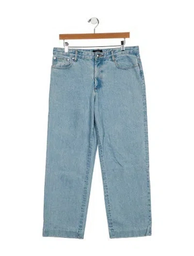 Pre-owned Apc Mid-rise Wide Leg Jeans In Blue