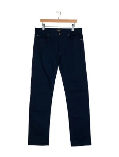 Pre-owned Apc Mid-rise Wide Leg Jeans In Blue
