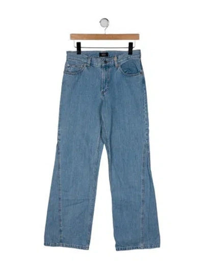 Pre-owned A.p.c. Mid-rise Wide Leg Jeans In Blue