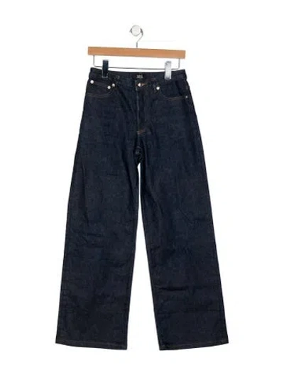 Pre-owned A.p.c. Mid-rise Wide Leg Jeans In Blue