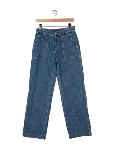 Pre-owned A.p.c. Mid-rise Wide Leg Jeans In Blue