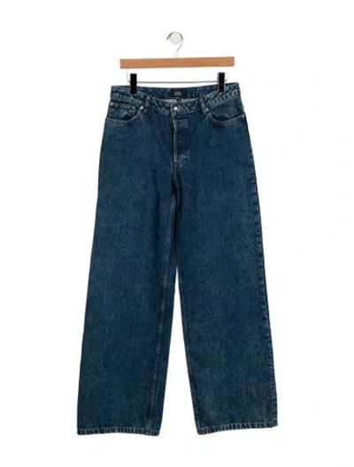 Pre-owned A.p.c. Mid-rise Wide Leg Jeans In Blue