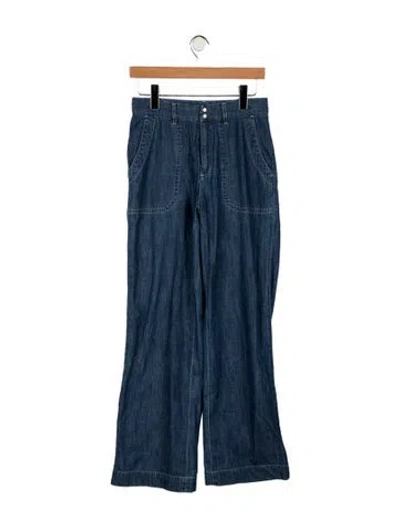 Pre-owned A.p.c. Mid-rise Wide Leg Jeans In Blue