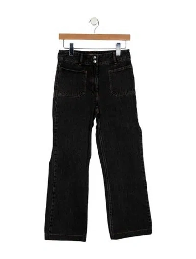 Pre-owned Apc Mid-rise Wide Leg Jeans In Gray