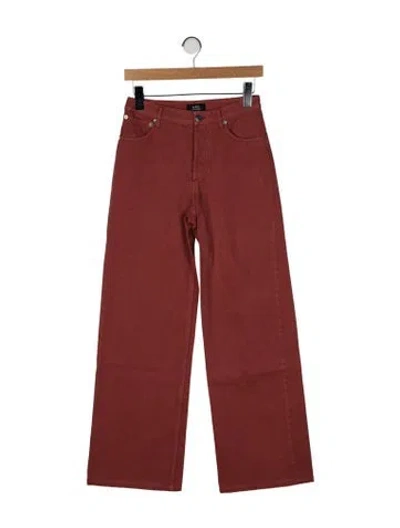 Pre-owned A.p.c. Mid-rise Wide Leg Jeans In Multi