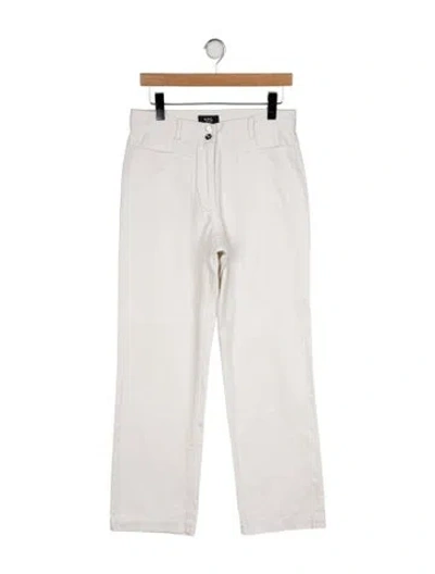 Pre-owned Apc Mid-rise Wide Leg Jeans In Neutral
