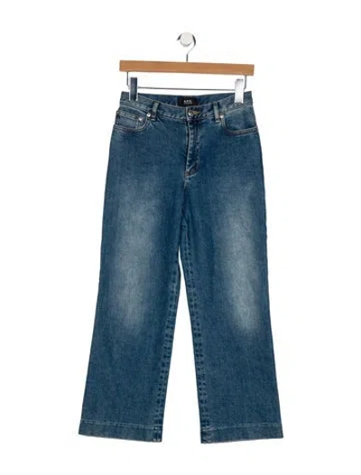 Pre-owned A.p.c. Mid-rise Wide Leg Jeans W/ Tags In Blue