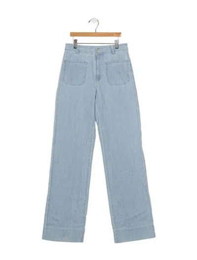 Pre-owned A.p.c. Mid-rise Wide Leg Jeans W/ Tags In Blue