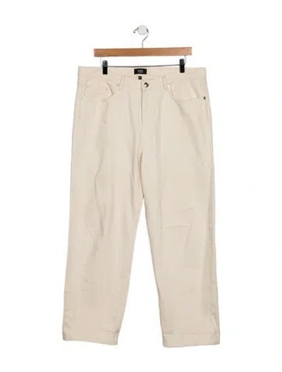 Pre-owned A.p.c. Mid-rise Wide Leg Jeans In White