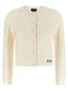 Apc A.p.c. Ivory Wool Mila Cardigan In Neutral
