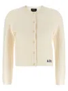 Apc A.p.c. Ivory Wool Mila Cardigan
