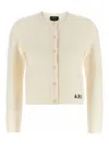 Apc A.p.c. Powder Merinos Sweater In White