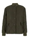 Apc A.p.c. Camila' Jacket With Press Buttons In Military Green Quilted Fabric In Green