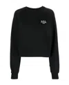 Apc A.p.c. Logo Embroidered Crewneck Sweatshirt In Black