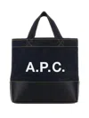Apc A.p.c. Denim Mini Axel Shopping Bag In Blue