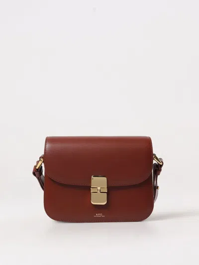 Apc Mini Bag A.p.c. Woman Color Leather In 黄棕色