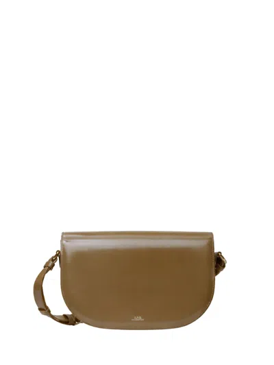 Apc A.p.c. Mini B-side Handbag With Adjustable Shoulder Strap In Brown