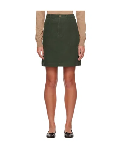 A.p.c. Mini Button Skirt In Black