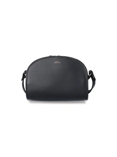 APC MINI DEMI-LUNE" LEATHER SHOULDER BAG